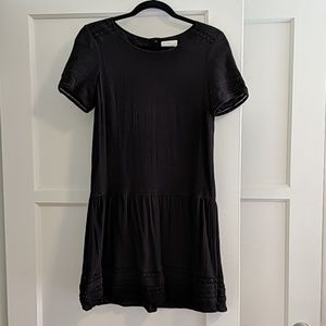 Sézane cotton black short dress 38